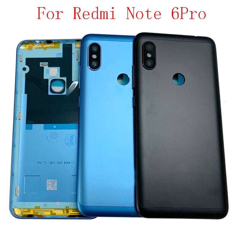 Coque de remplacement pour Xiaomi Redmi Note 5 Pro Note 6 Pro, couvercle de batterie avec autocollant adhésif