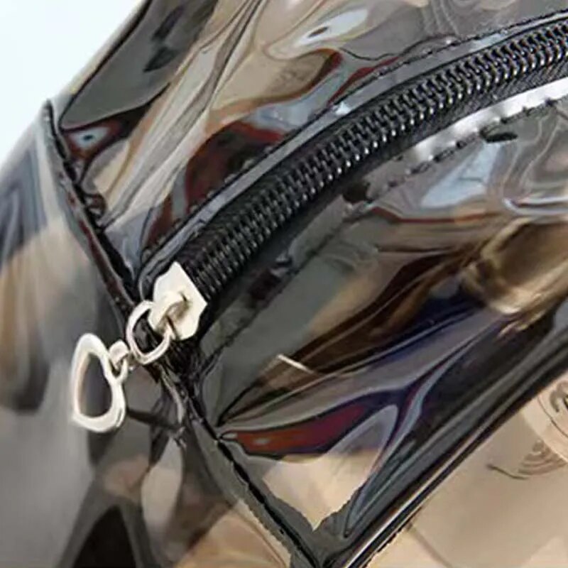 Estojo de maquiagem transparente em pvc, bolsa de higiene multiuso para viagem, organizador de cosméticos portátil, bolsa de armazenamento transparente