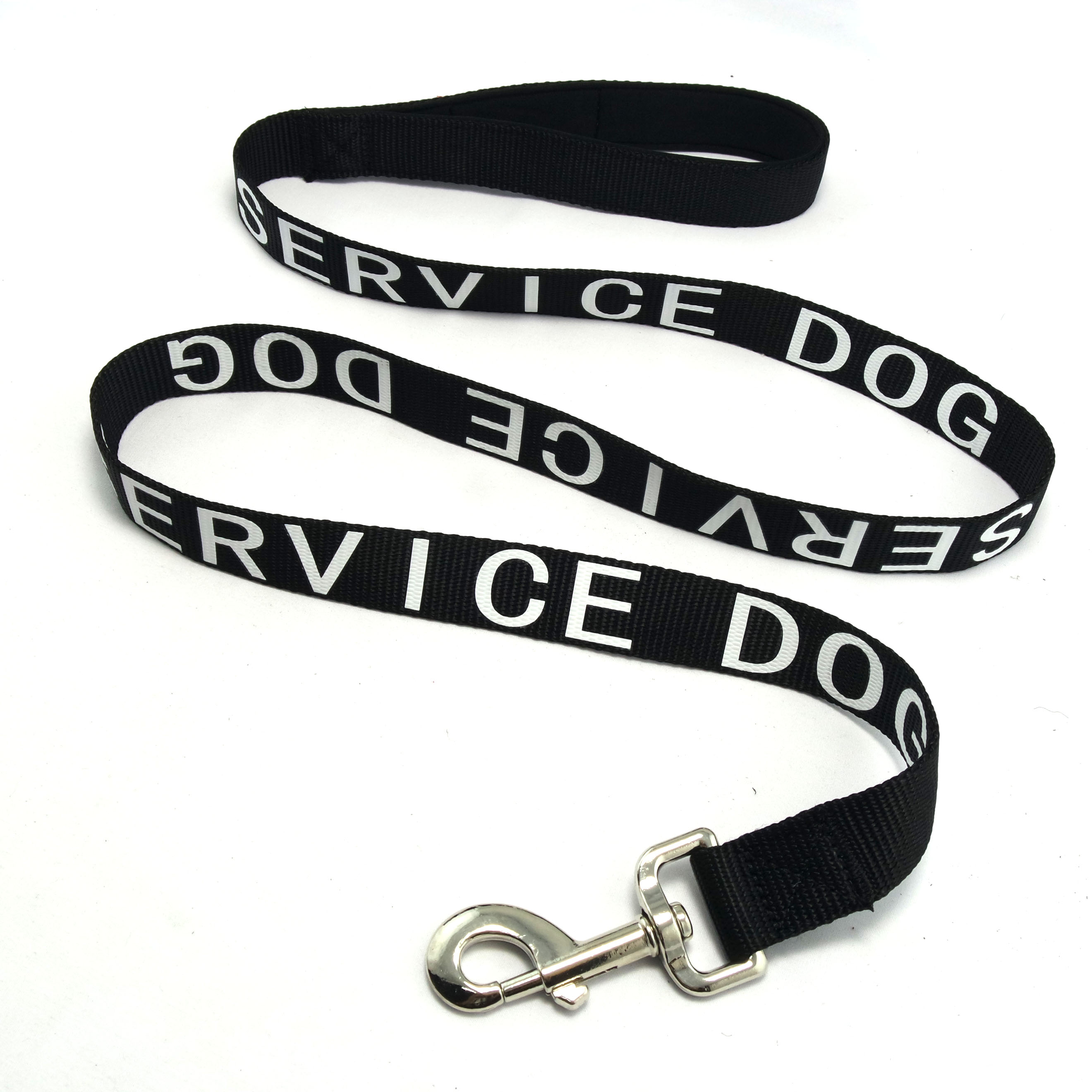 Service Dog Leash Wrap Emotional Support animal leash and Reflective Lettering Supplies or Accessories for Service Dog Vest: Black text 2