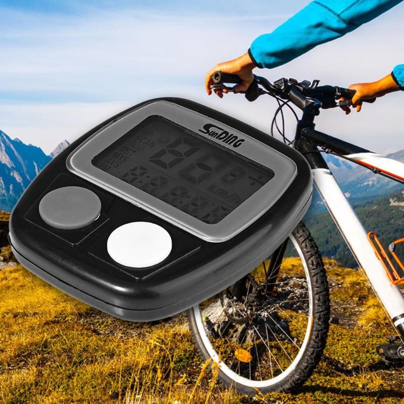 Sunding LCD screen Cycle Computer Speedometer Odometer Meter km/miles Measurement Bike Accessories