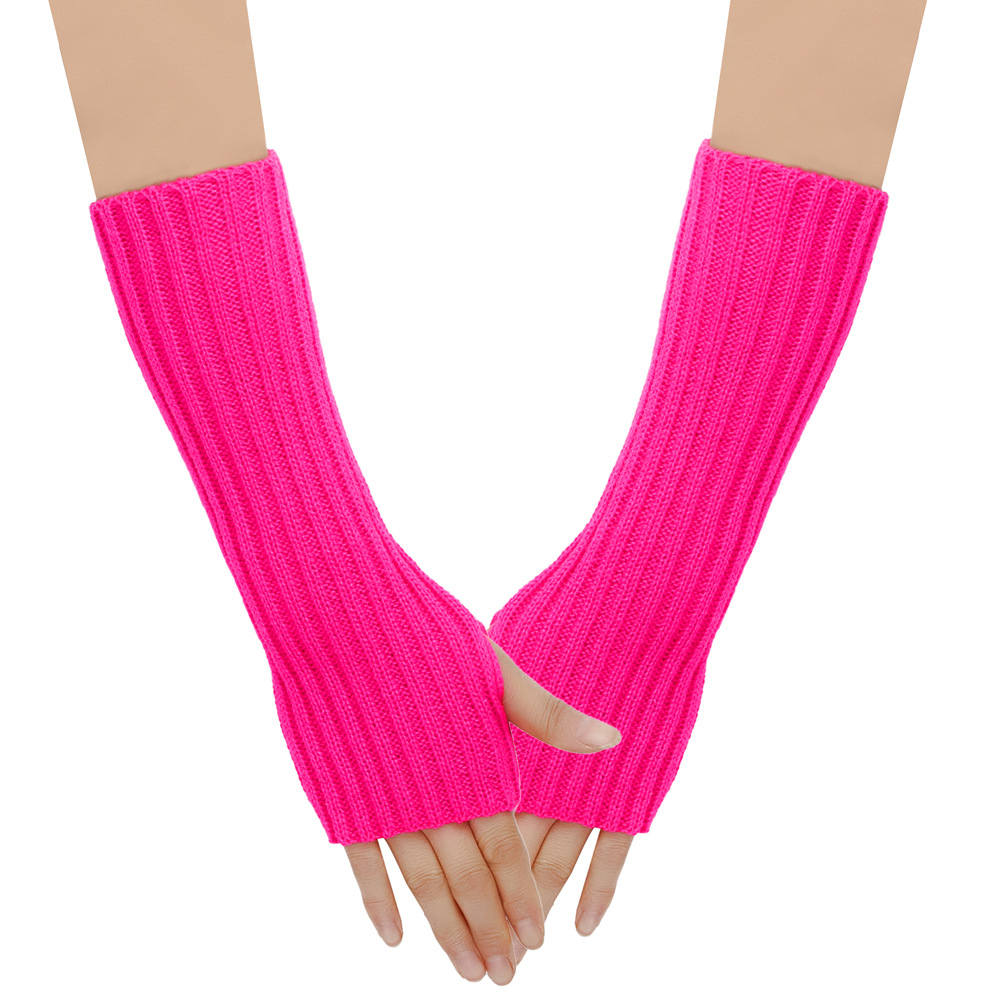 Arm Warmers Autumn Winter Cuffs Hand Sleeves Long Wool Gloves Men Women Knit Sleeves Warm Elastic Lady Sexy: Khaki