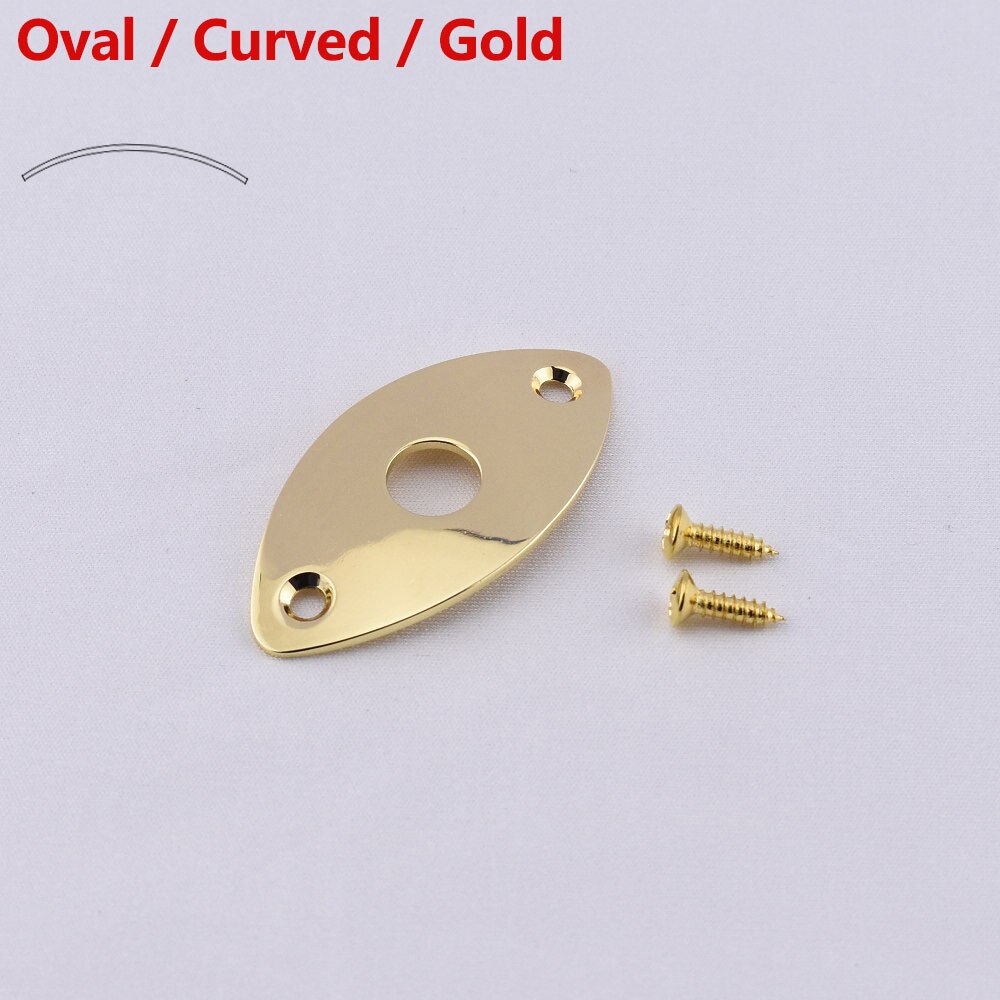 【Made in Japan by GOTOH】 Flat / Curved Stainless Steel Jack Plate For Electric Guitar Bass: OC-GD 1 Piece