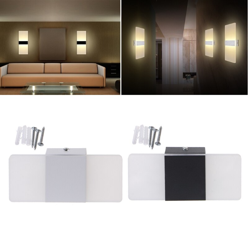 AC 85-265V LED Wall Lamp Modern Acrylic LED Bedroom Hallway Bathroom Wall Lamp