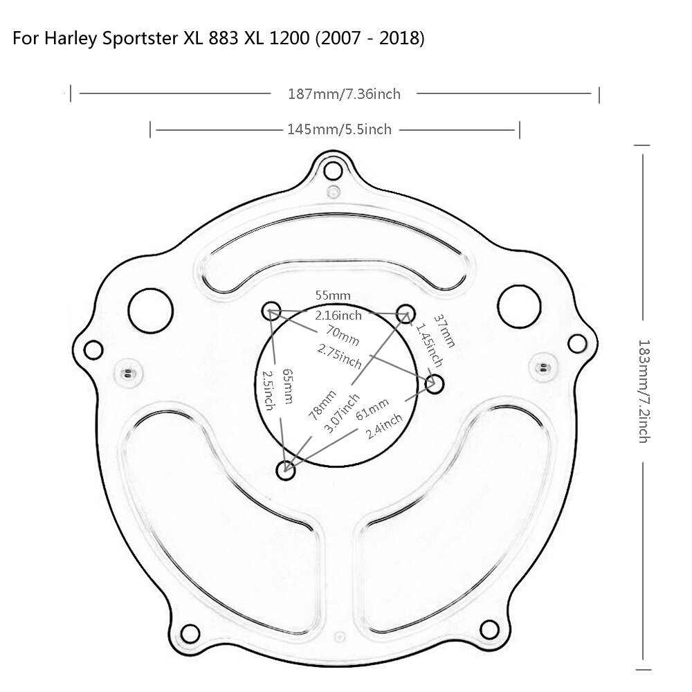 Motorfiets luchtfiltersysteem binnenelement zwart voor harley sportster 883 1200 xl dyna softail fat boy touring road king