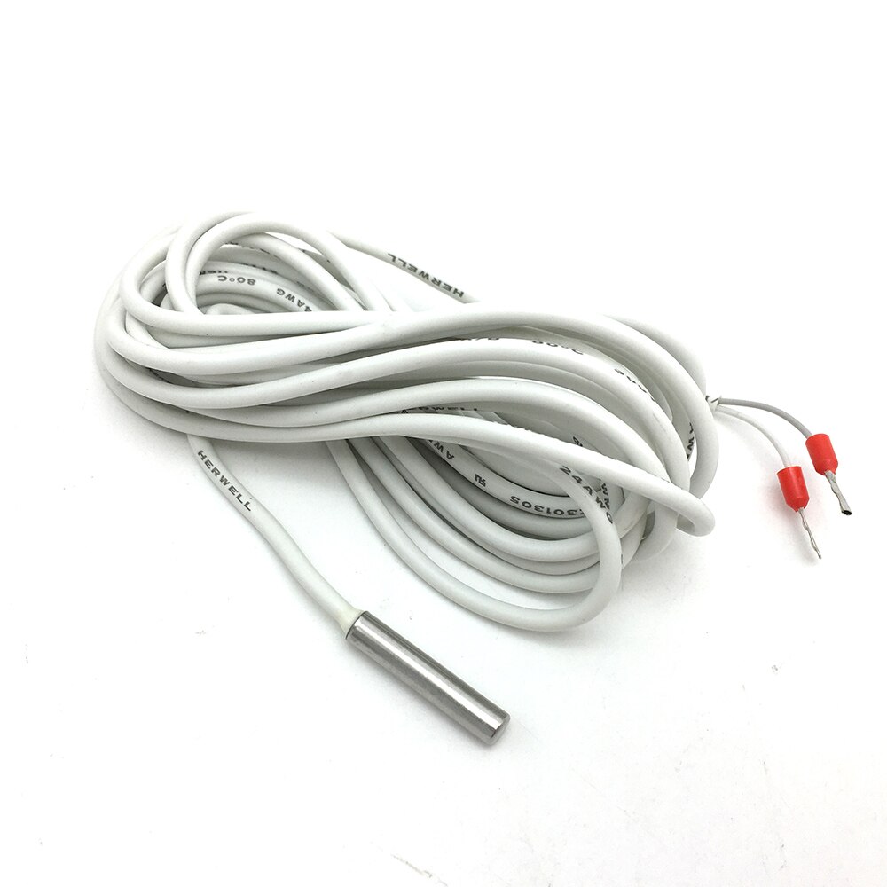 3 meters White Metal Sensor Probe for Temperature Controller Room Thermostat