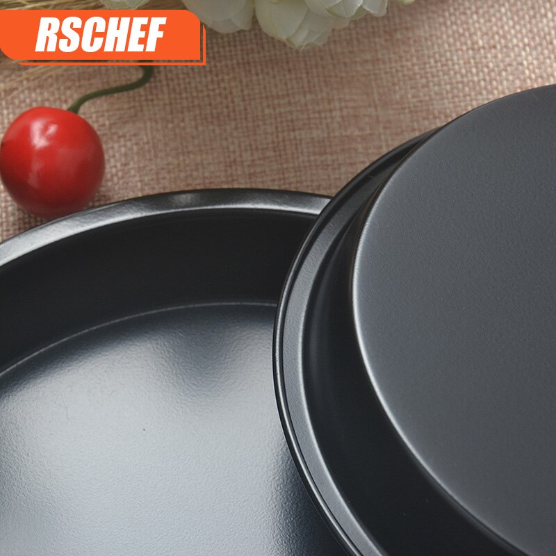 1Pcs Dikke 6/7/8/9/12/13-Inch Carbon Staal Non-stick Pizza schotel Ronde Pizza Plaat Diy Thuis Bakken Lade Bakvorm Oven