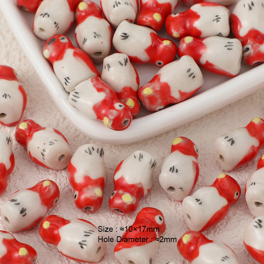 Meibeads 5 Stks/partij Keramische Dieren Kralen Multi Color Losse Spacer Kralen Voor Sieraden Maken Diy Armband Ketting Accessoires: Bruin