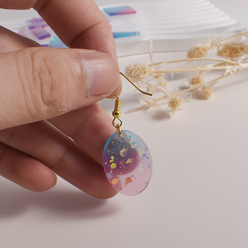 Pendientes colgantes resina epoxi molde de silicona estrella Luna forma de corazón molde DIY llavero pendiente colgante fabricación de joyería molde de fundición