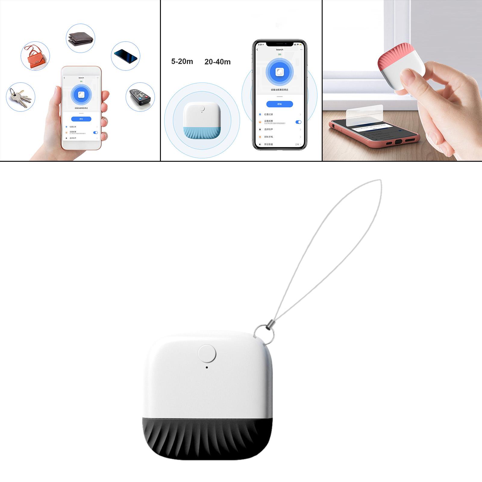 Draadloze Bluetooth Smart Tracker Anti-Verloren Alarm Kleine Devic Met Magnetische Ronde Voor Tuya App Controle Voertuigen Kinderen Huisdieren: Black