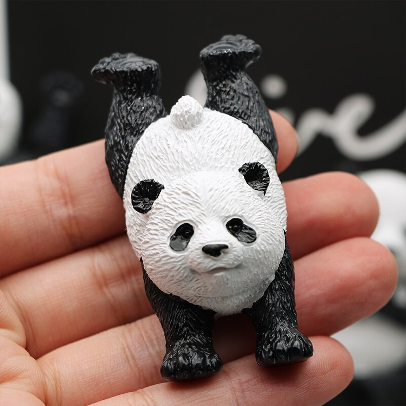 Kung Fu Chinese Panda hand 3D fridge magnets refrigerator stickers magnetic sticker teaching panda modeling cute home decorative