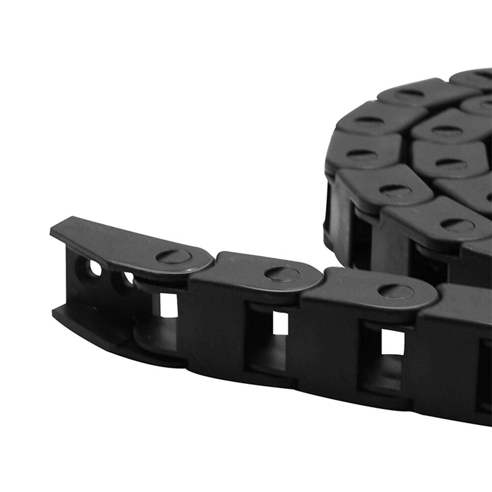 Plastic Transmission Drag Chain 7 x 15mm L1000mm Cable Drag Chain Wire Carrier with End Connectors for CNC Router Machine Tools