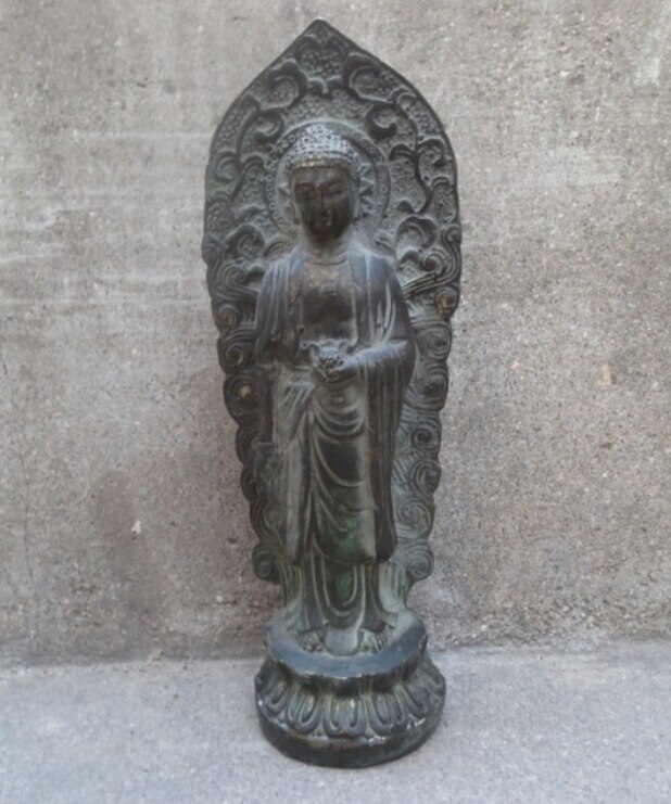 Metaalbewerking zeldzaam chinees bronzen boeddhabeeld
