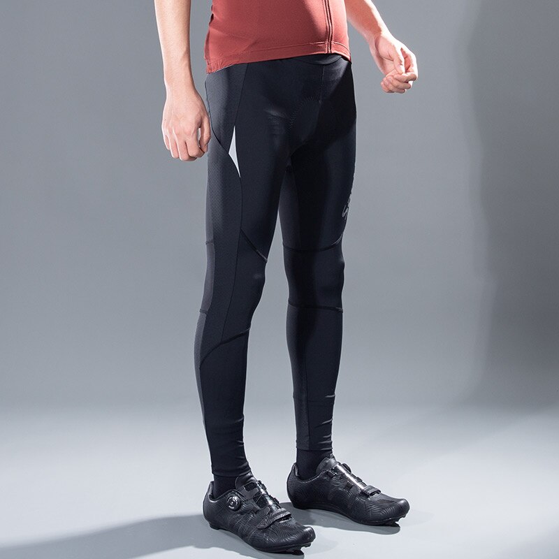 Santic-Pantalones largos para ciclismo, mallas largas acolchadas de esponja para ciclismo de montaña, para hombre, para otoño