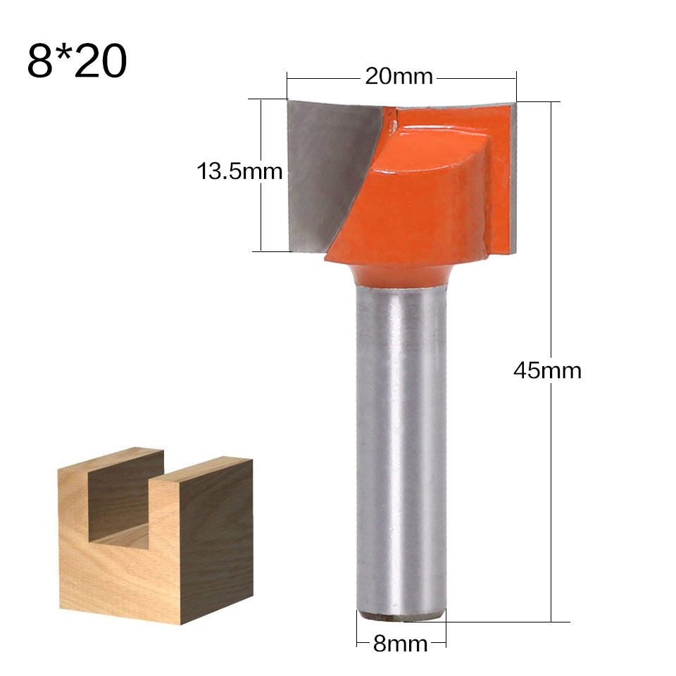 VACK 6/8mm Shank Cleaning Bottom Bit Engraving Wood Cutter Solid Carbide Milling End Mill 18mm 20mm 30mm 32mm Woodworking Tool