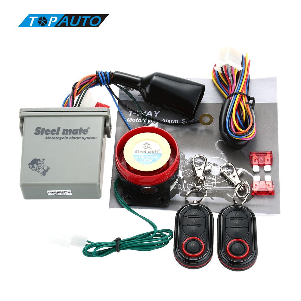 Steelmate 986E 1 sposób alarm motocyklowy system zdalny, silnik początek silnik motocyklowy unieruchomienie z mini nadajnik