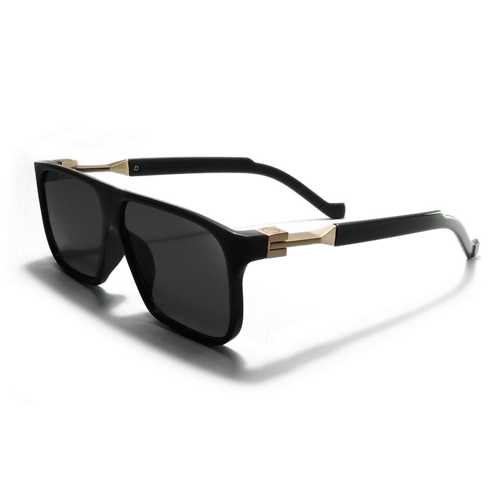 OVZA Sunglasses for Mens Rectangle Sunglasses Men Brand Retro Vintage Glasses Black S6095: Black