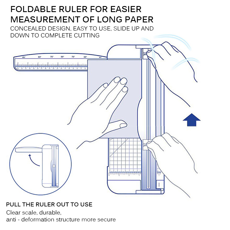 A4 Paper Cutting Machine Paper Cutter Art Trimmer Crafts Photo Scrapbook Blades DIY Office Home Stationery Knife