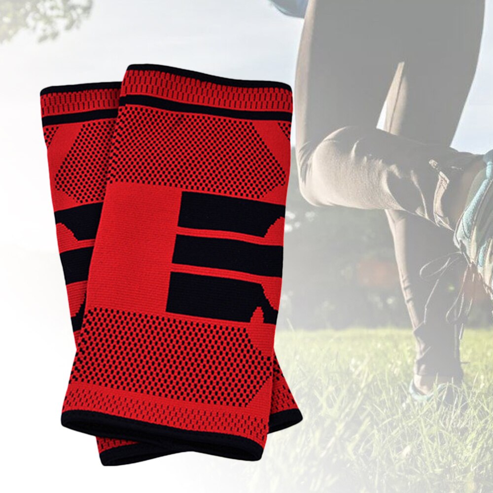 Enkele Fitness Hardlopen Fietsen Knie Ondersteuning Braces Elastische Nylon Sport Knie Pad Sleeve-Sized M (Grijs)