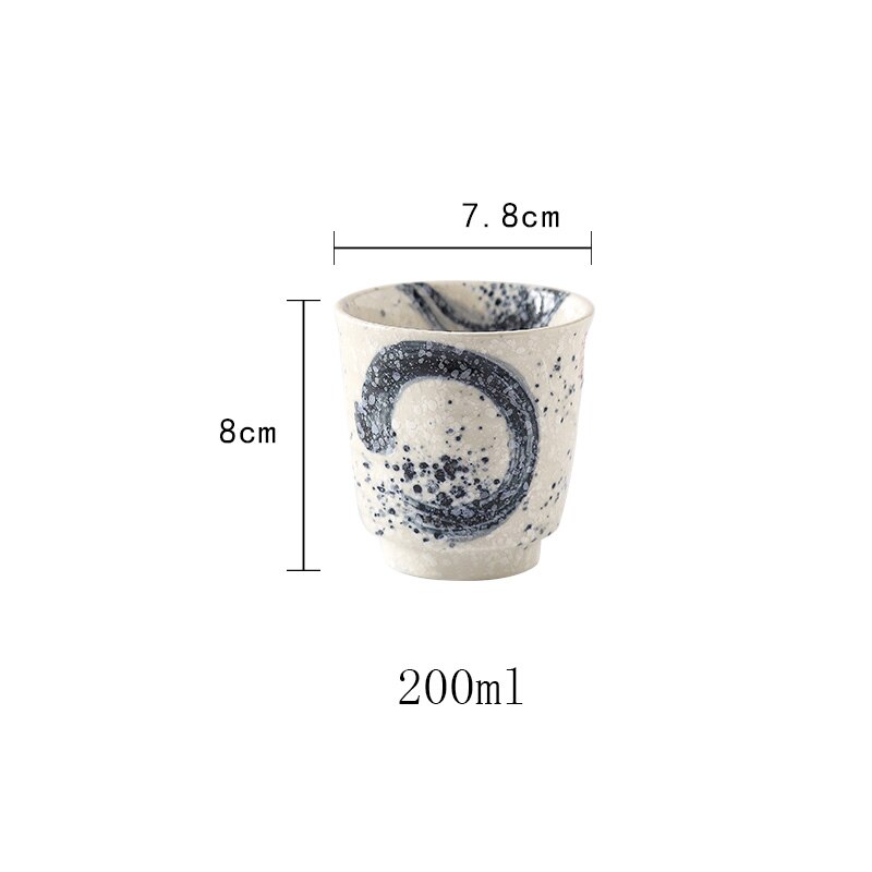 CHANSHOVA o dużej pojemności 170/200ml tradycyjne chińskie w stylu retro ręcznie malowane ceramiczne filiżanka chińska porcelana duże kubki na herbatę H269: 4