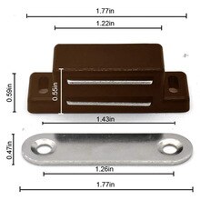 1.77"x0.59"x0.55" Door Latch Accessories Tool Home Magnetic Catch Cabinet