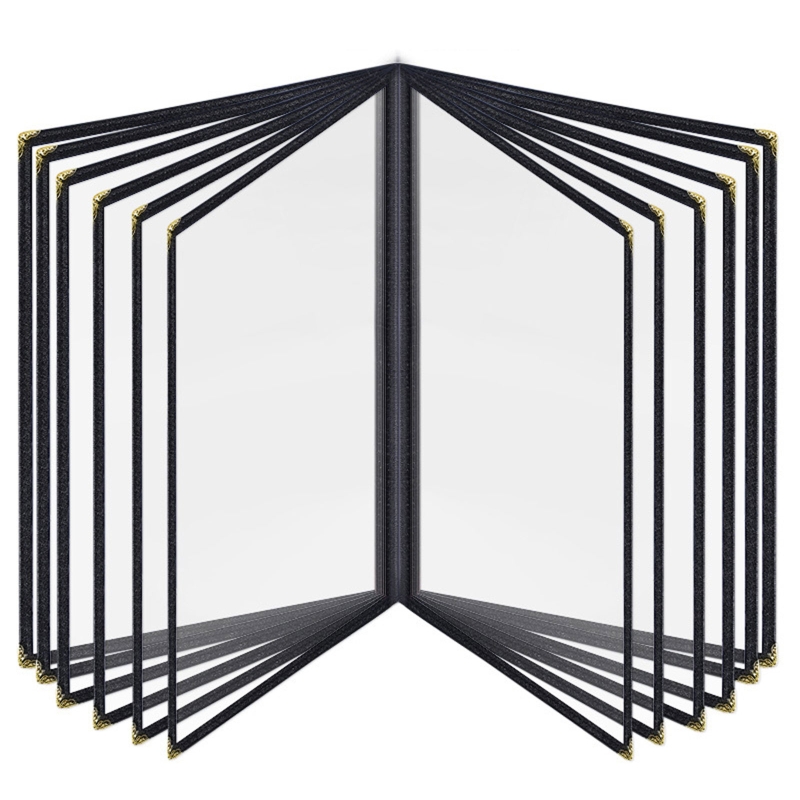 A4 PVC Transparent Menu Cover Protective Cover Restaurant Menu Paper Holder Cover for Bar Cafe Milk Coffee Shop Food