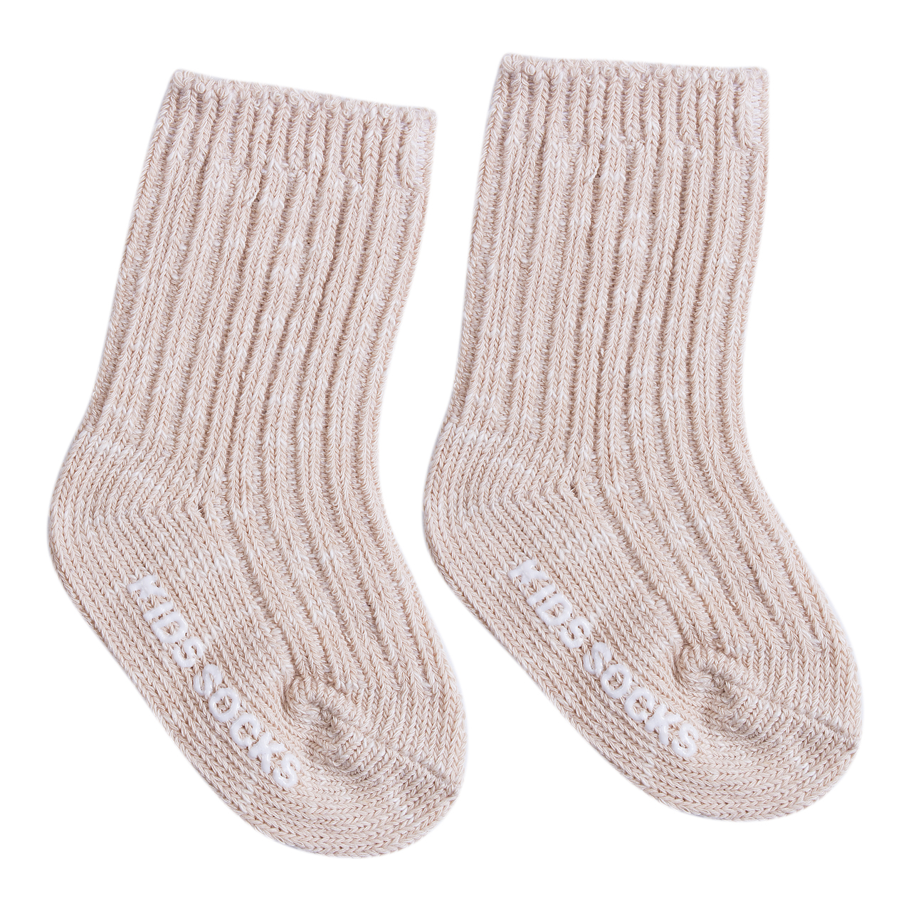 Kids Socks Solid Color Cotton Baby Anti Slip Socks For Boy Girl Toddler Wool Accessories: Beige / S