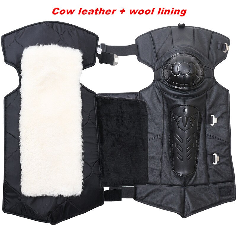2 teile/los Motorrad Reiten Schutz Knie Pads Winter Leder Wasserdichte Warme wolle Motorrad Kneepad Beine Wärmer Rodillera Moto: Champagner