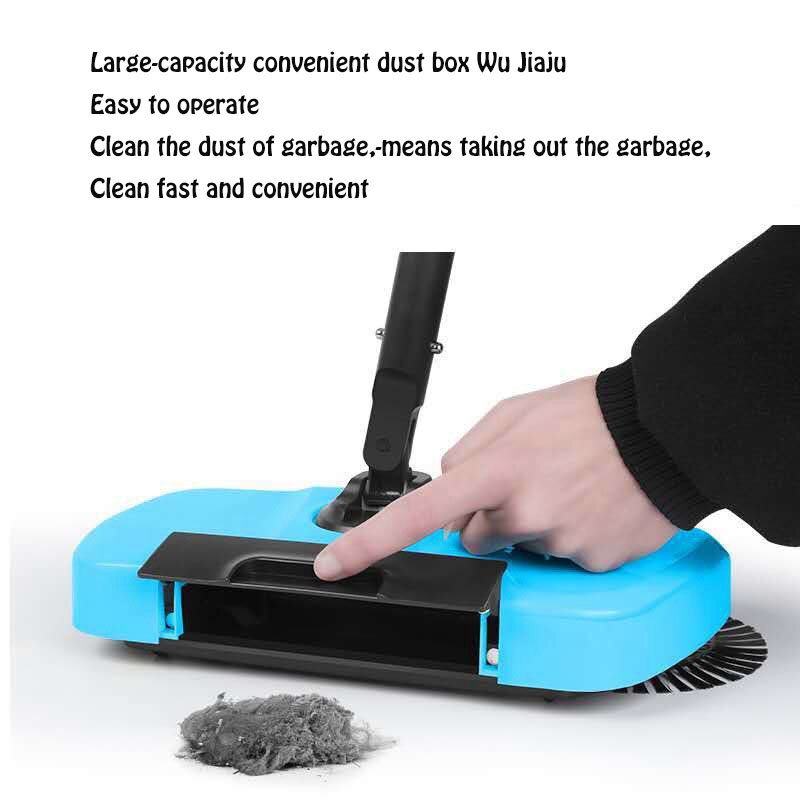 Household Hand-Pushed Sweeper Sweep All-In-One Magic Broom Toilet Vacuum Cleaner Mop Bump Set
