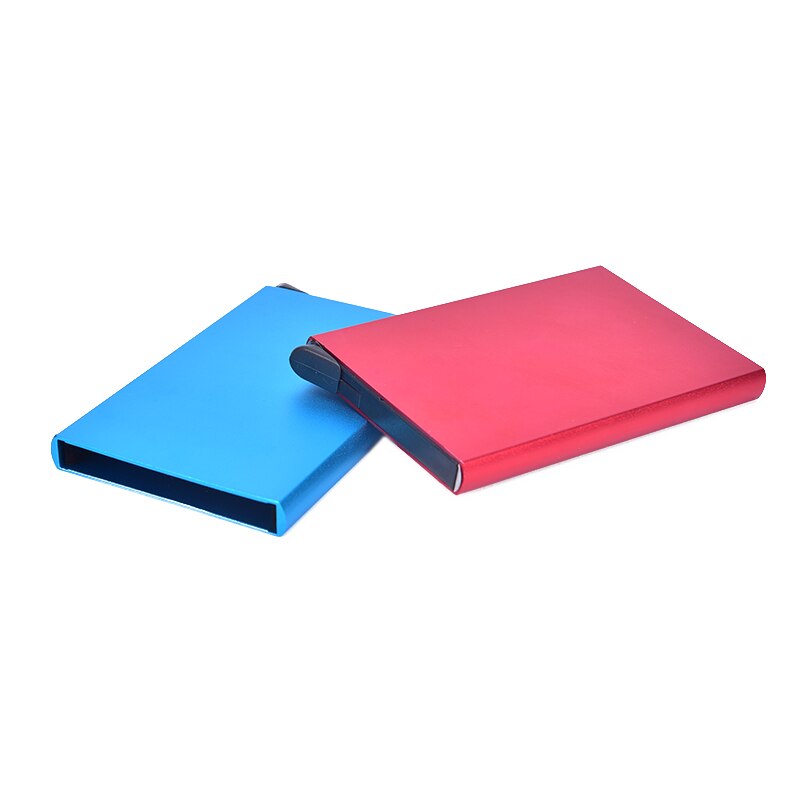 Metall Frauen Männer Visitenkarte Halfter Kreative Aluminium Halfter Metall Kasten Männer Kredit Visitenkarte fallen Brieftasche Mehrfarbige Tasche