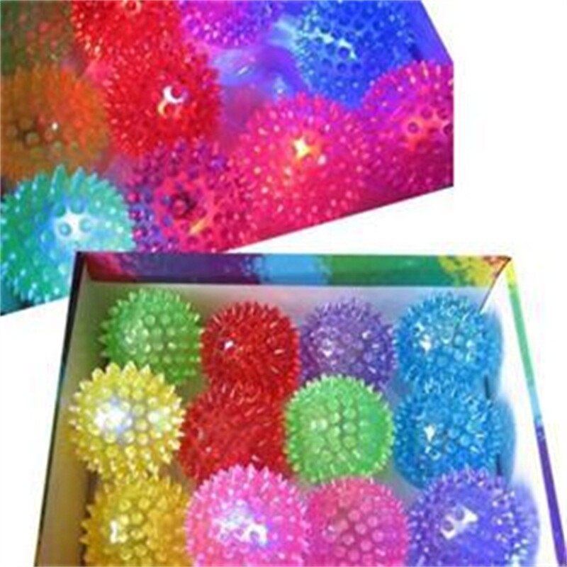 Knipperende Speelgoed Bal Licht Up Spikey Hoge Stuiterende Ballen Sensory Egel Bal Voor Kinderen #10