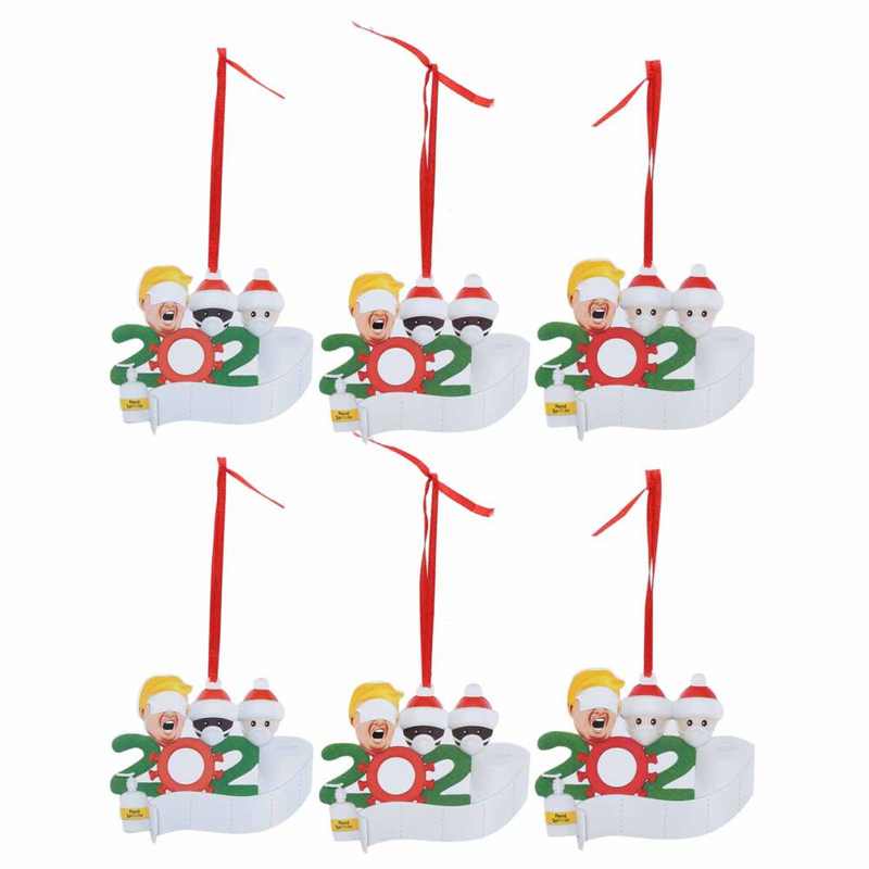 6 Stuks Kerst Sneeuwpop Hanger Opknoping Ornament Diy Familie Kerst Decoratie Decor