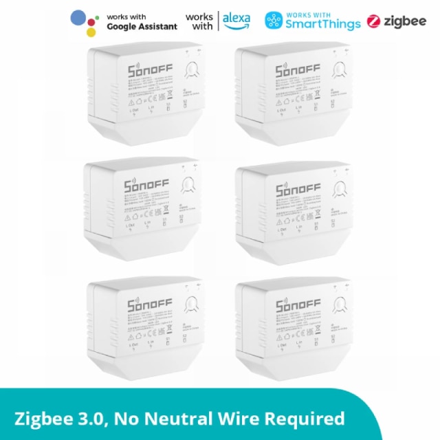 Sonoff ZBMINI-L Zigbee 3.0 Switch Module Geen Neutrale Draad Nodig Twee-weg Controle Ewelink App Werken Met Alexa Google thuis Alice