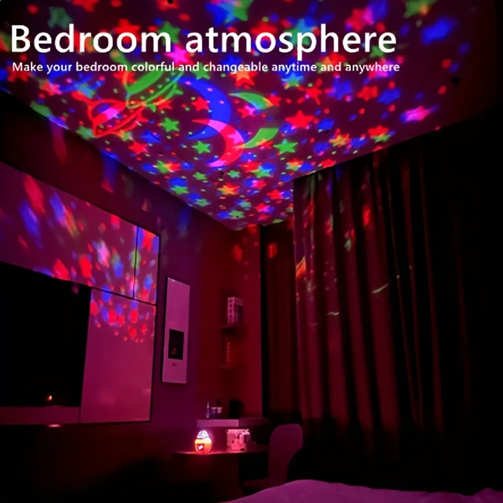 Galaxy Star Projector 5V USB Light Led Lamp Automatic Rotate NightLights for Bedroom Party Game Room Decor Bedroom
