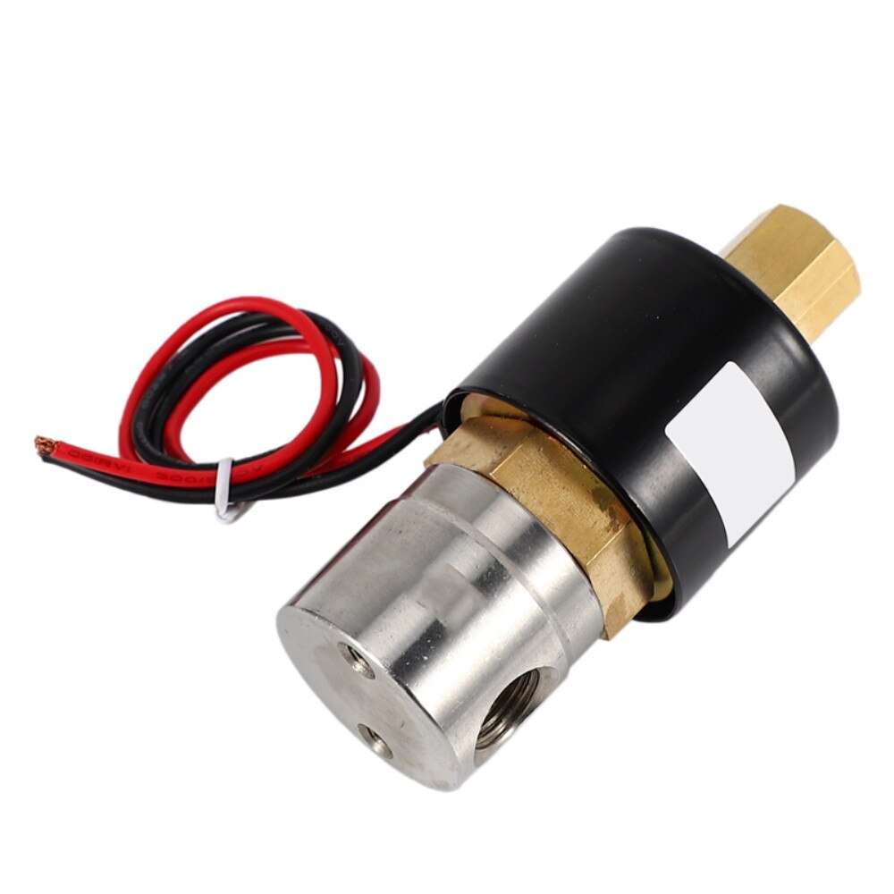 1PC 1/4" DN08 BSP AC220V DC12V DC24V Stainless Steel 304 Normally Open Electric Solenoid Valve N/O