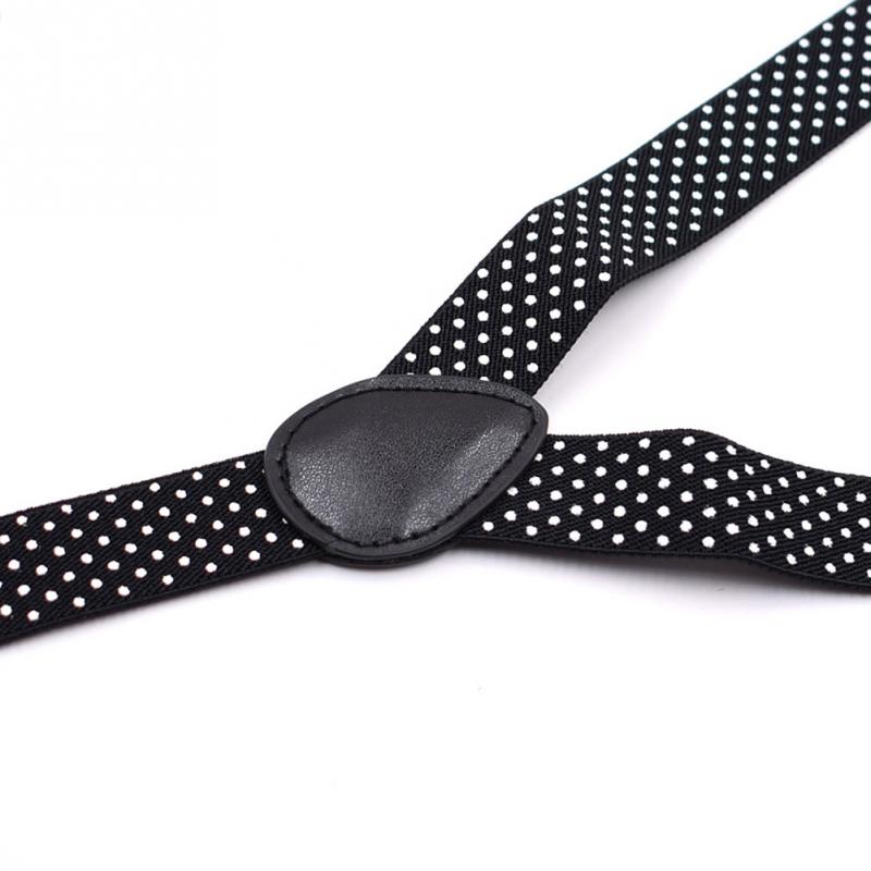 Conjunto de tirantes elásticos para niños, para bebés, para niños, con lunares y lazos