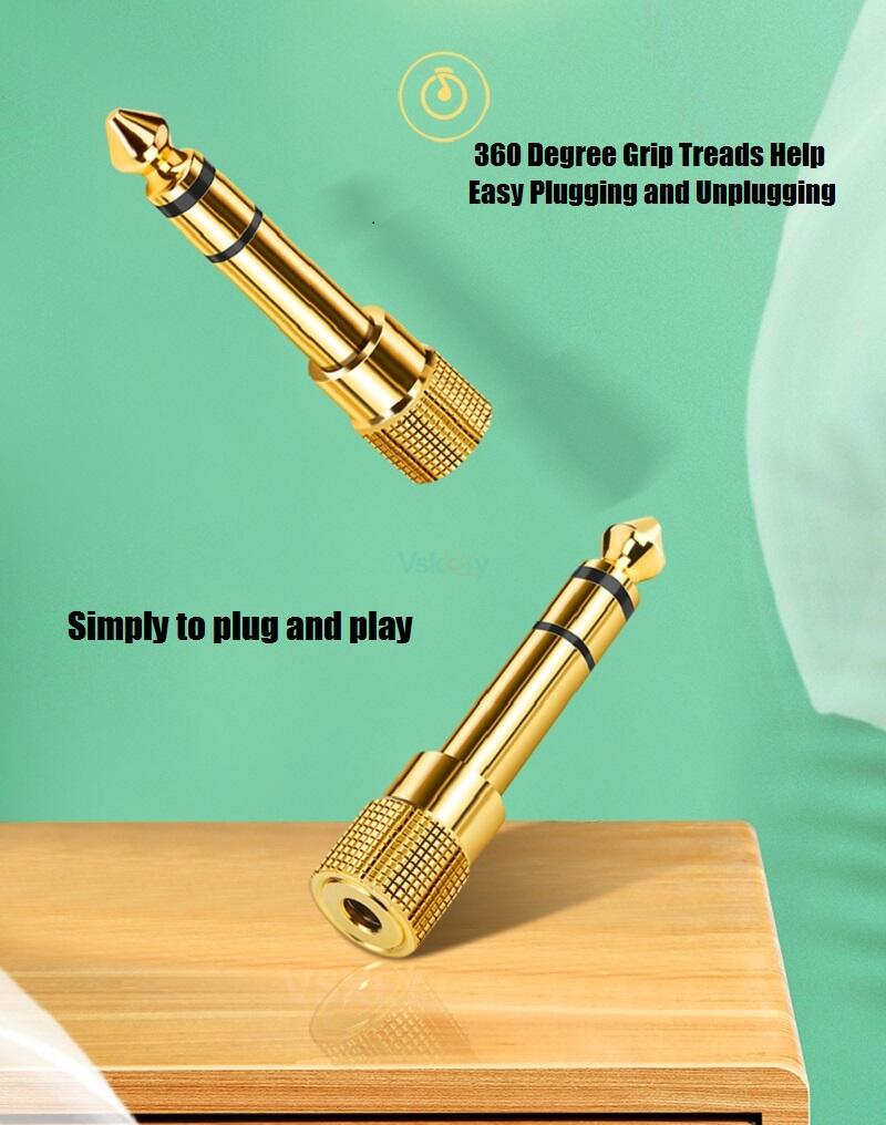 10 stk. hifi 1/4- tommers 6.35mm -hann  to 3.5mm - 3.5 6.35 to