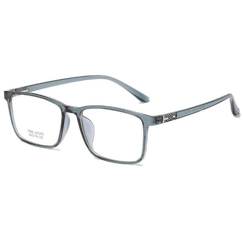 Retro Ultralight Rectangle Spectacles Plastic Frame Glasses Full Rim Anti-Blue Ray Eyewear Unisex: Gray