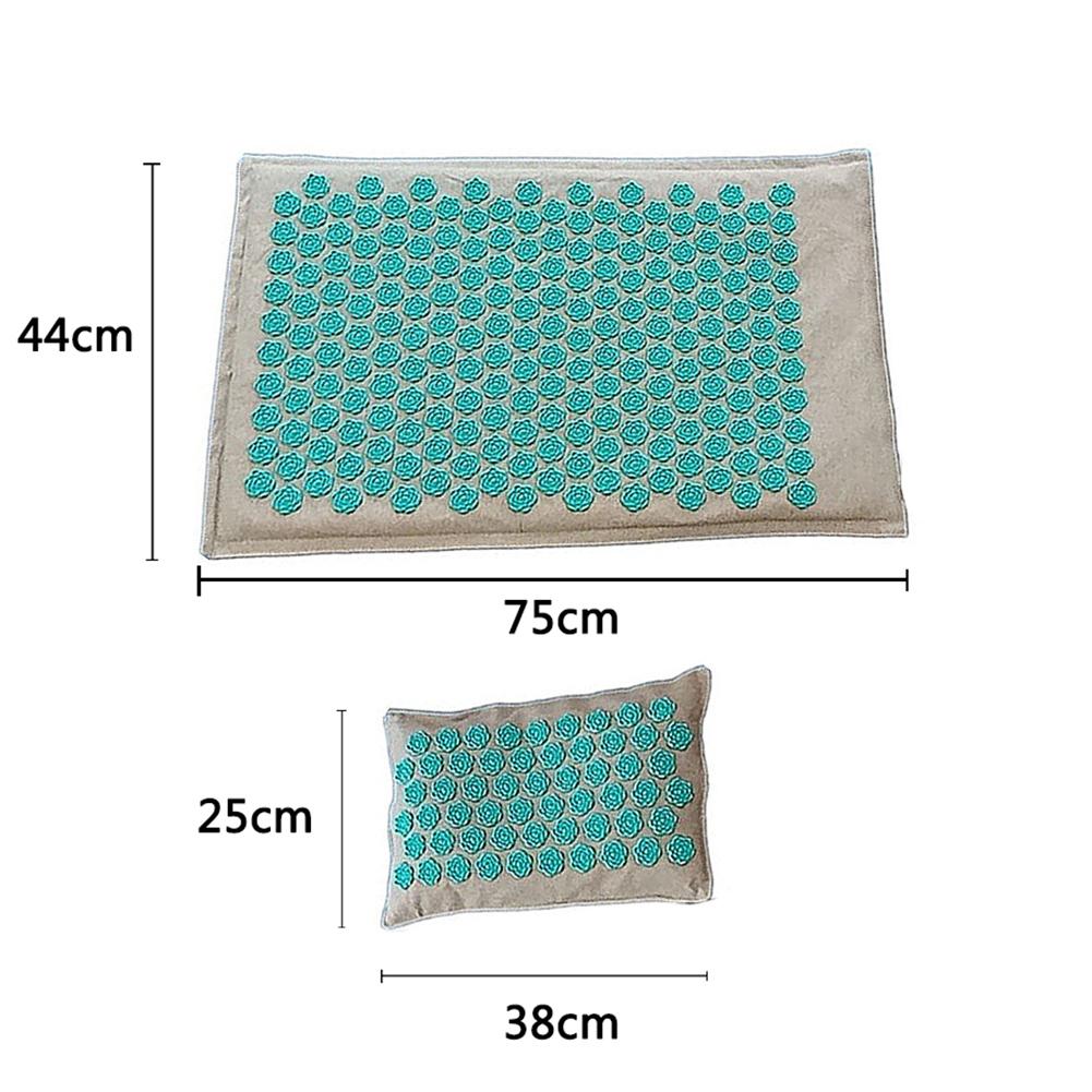 Spike Mat Acupressure Mat And Pillow Set With 1 Storage Bag Comfy Stress Reliever For Relieve Back Neck And Muscles Relaxing