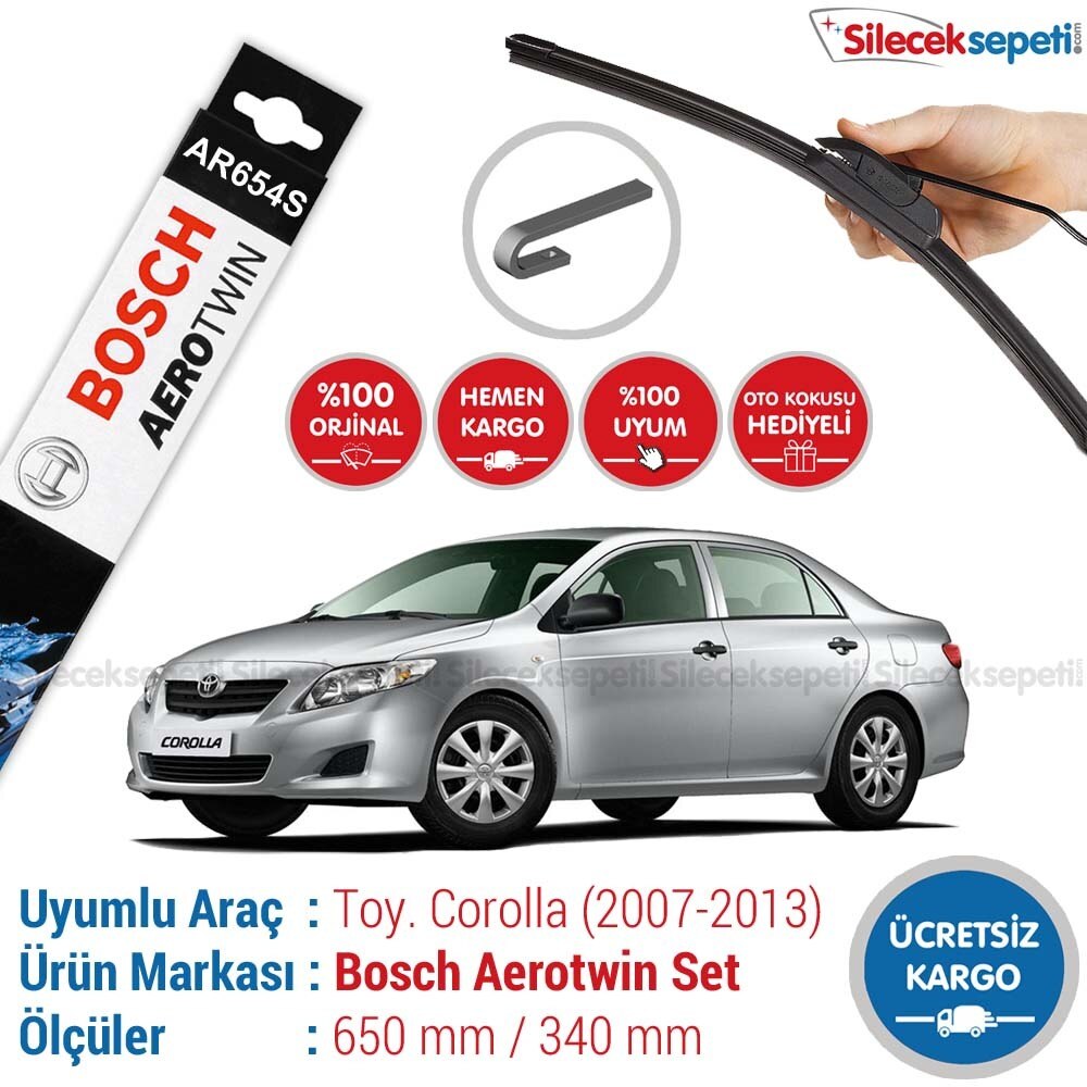 Toyota Corolla Ruitenwisser Kit (2007) Bosch Aerotwin AR654S