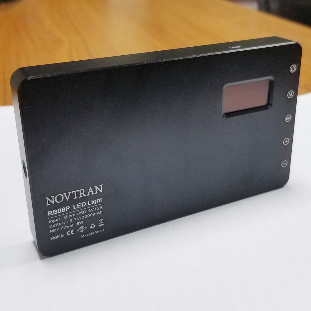 Novtran Aluminium Rgb Kleurrijke Led Video Licht Bi-Color Dimbare Lamp Met Oplaadbare Lithium Batterij