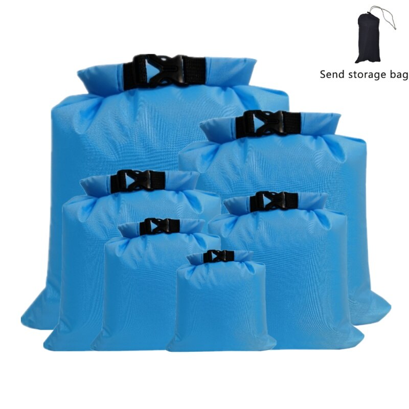 5 st/pack vattentät torrväska pack säck simning forsränning kajakpaddling flodvandring flytväska 1.5l 2.5l 3l 3.5l 5l 8l: Himmelsblå