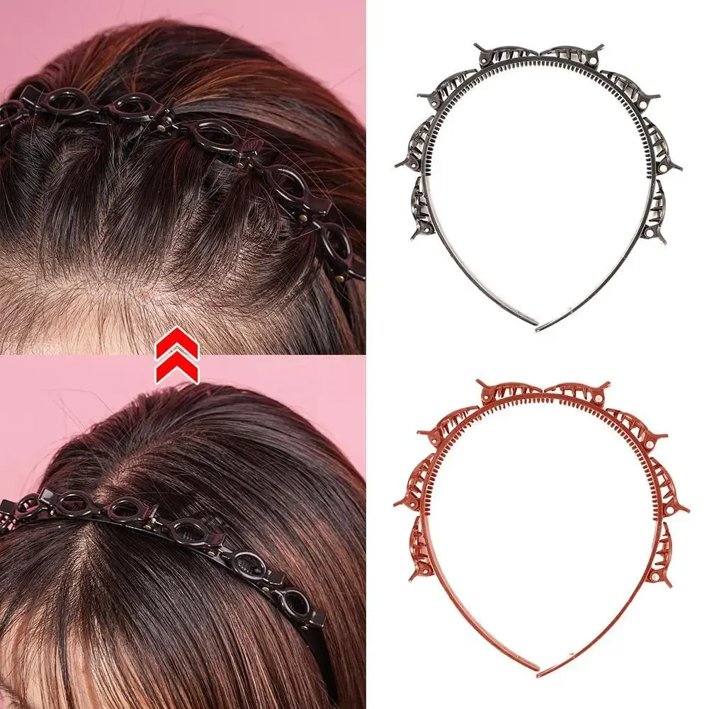 Double Bangs Hairstyle Hoop pour femmes, Twist Tresse Front Hairclips, Médiateur pin, Hoop, Sauna Band, Sauna Wear,