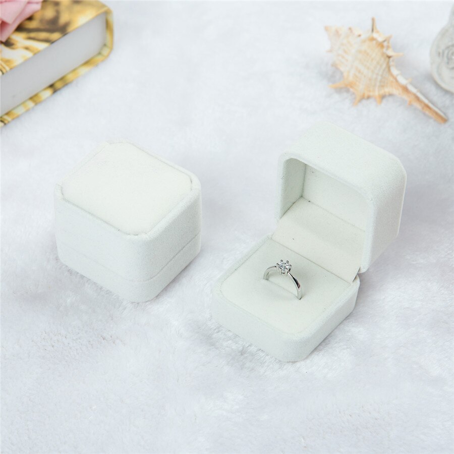 Portatile Contenitore di Monili Organizzatore di Cuoio DELL'UNITÀ di elaborazione Dei Monili Anello Orecchino Scatole di Immagazzinaggio di Imballaggio Display Case Organizer per la Casa di Viaggio: Ring Box