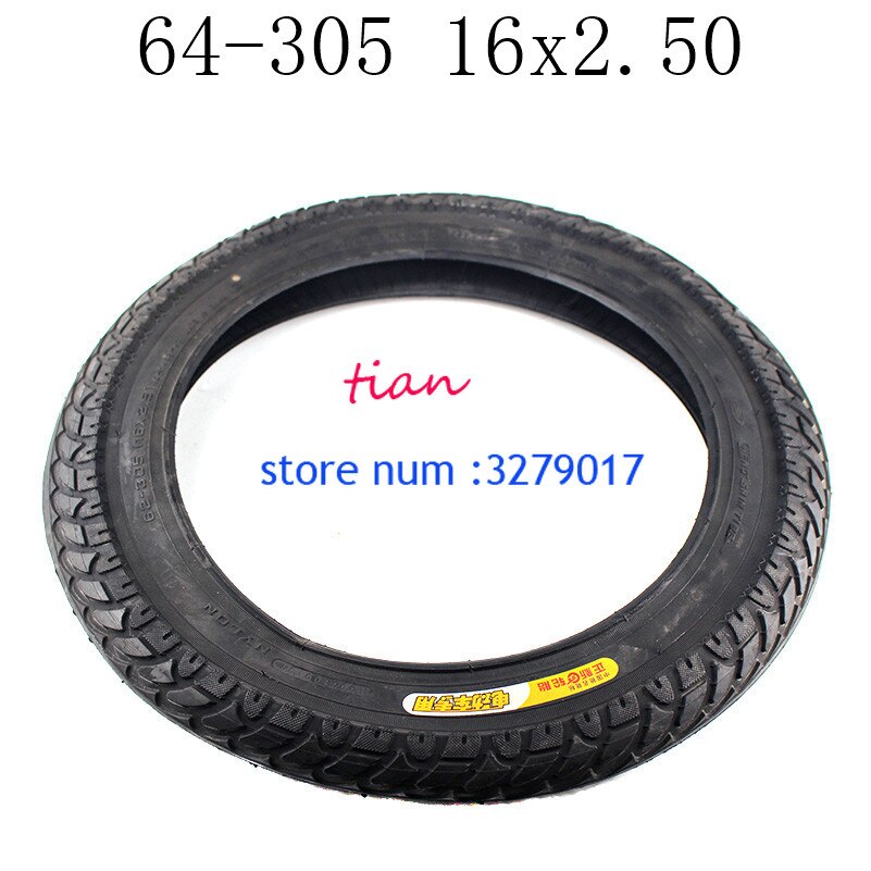 16x2.50 64-305 tire and inner tube for Small BMX, Electric Bikes Kids Bikes and Scooters