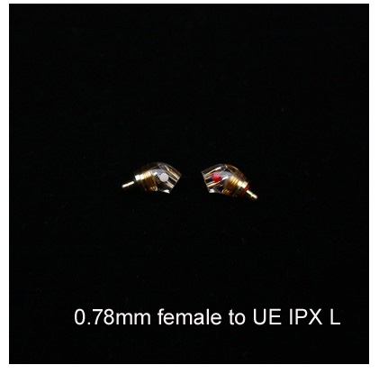 MMCX/0.78MM męski na acoustane UE IPX pentacon ucho MMCX kobiece słuchawki konwersja Pin końcówka do konwersji Adapter: Czerwony