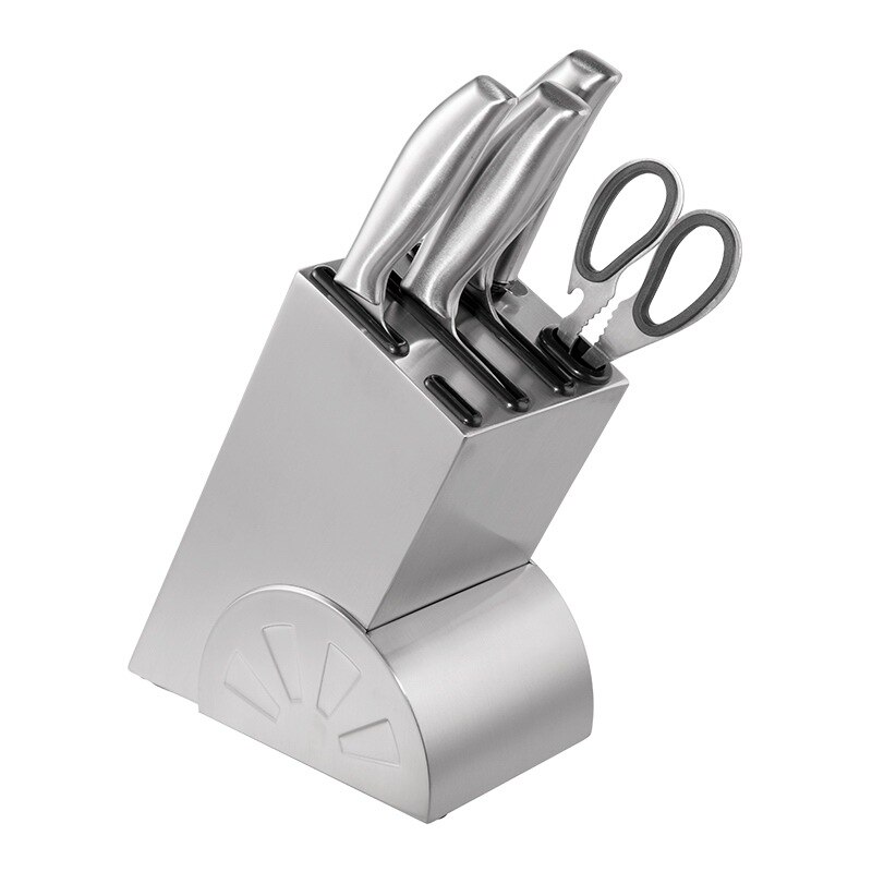 Juego de cuchillos de acero inoxidable, utensilios de cocina de fábrica, , mango de sándwich, , 6 piezas