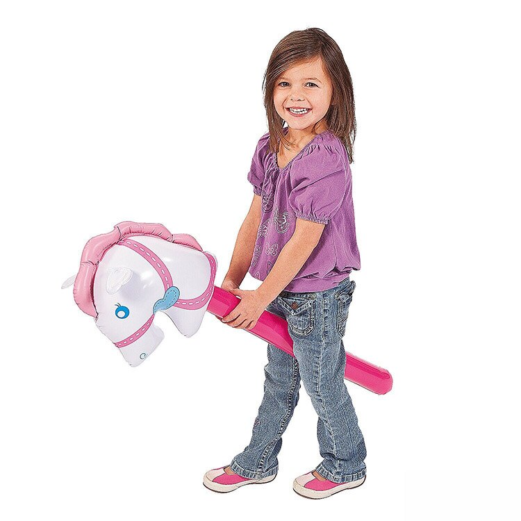 Martillo inflable, cabeza de caballo, palo largo, palo de cabeza de caballo, juguete de conducción para niños, palo de gas