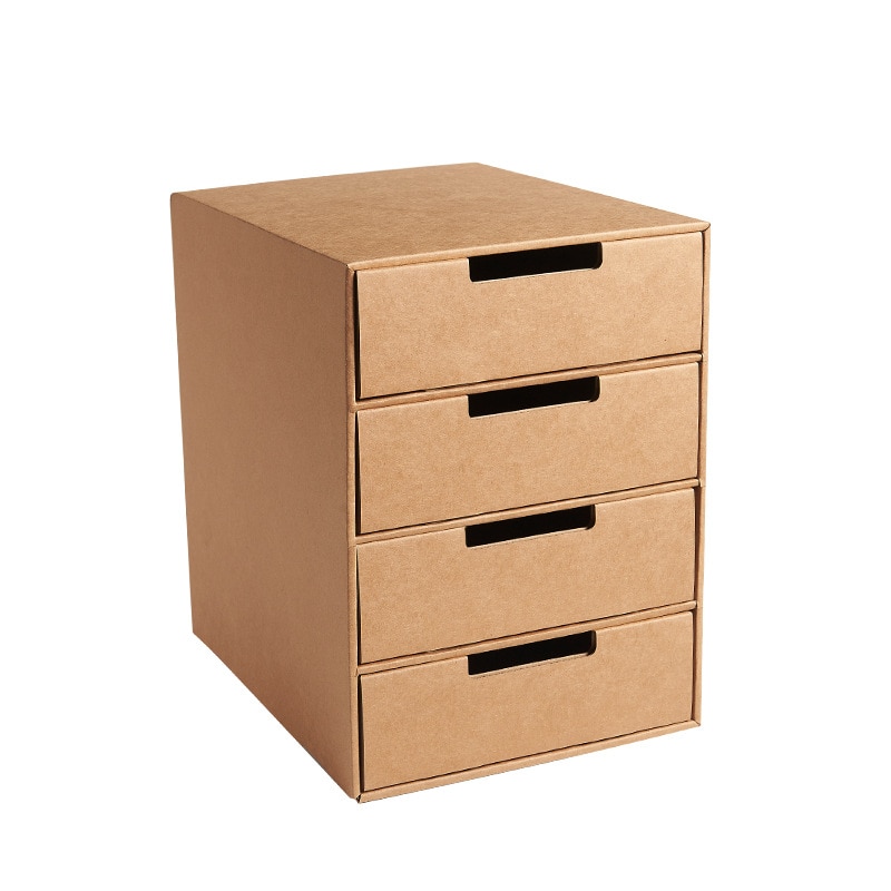 Kraft Papier Schublade Büro Datei Lagerung Kasten Kreative DIY Multifunktionale vielfältig Kosmetische Schmuck Heimat-Sekretariat Schreibtisch Tisch Veranstalter