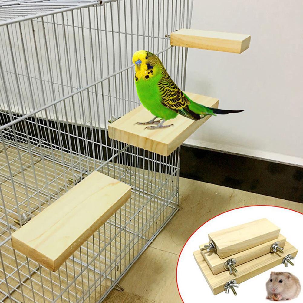 Support en bois pour animaux de compagnie, oiseau, perroquet, perchoir, plateforme suspendue, Cage amusante, jouet à mâcher, Cage suspendue, produit pour animaux de compagnie, jouet de broyage de pattes