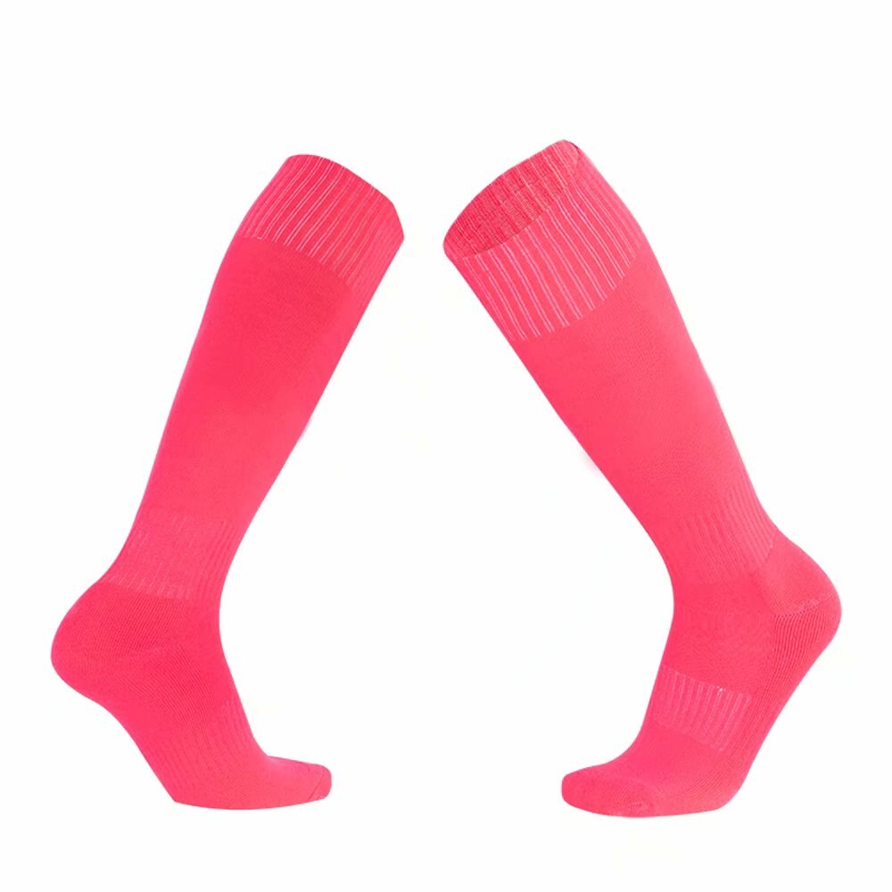 Pianura punto e calze Asciugamano --- LKS102 calze al ginocchio per gli uomini, chinlon, 4 pairs in un pacchetto per la vendita: Colore rosa